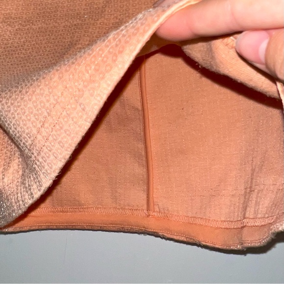 H&M Peach Sequins Mini Skirt Short Sequin sparkly shiney reflective light orange - Picture 6 of 6